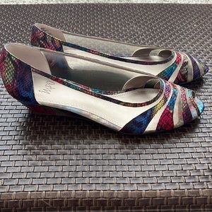 Impo Blue and Purple Wedges with Stylish Design